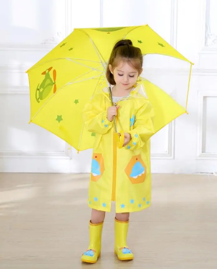 5.Long handle rain umbrella for kids 3D animals print cute children umbrella for boy girl sun protection child's tools