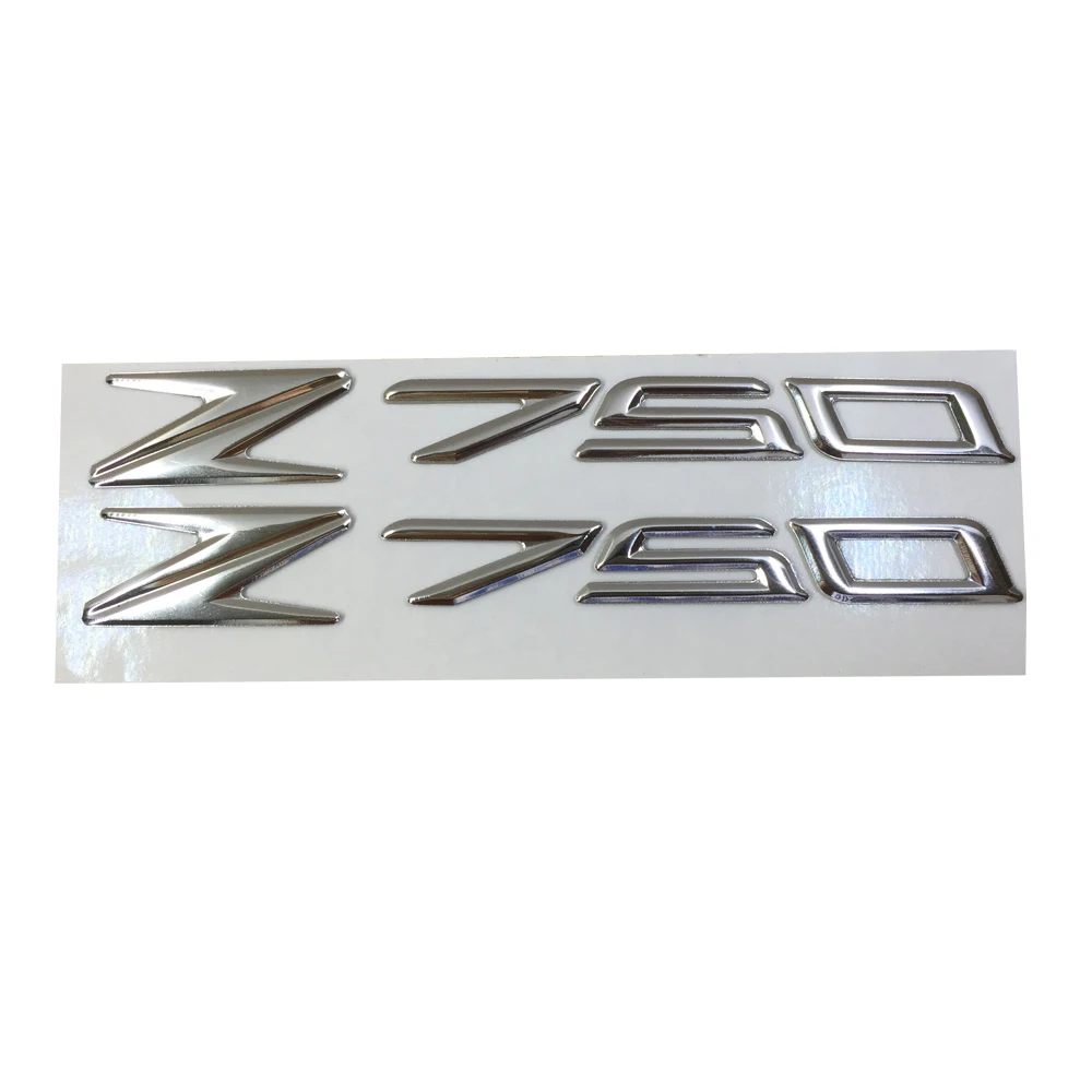 

CHROME MOTORCYCLE EMBLEM BADGE DECAL 3D TANK WHEEL LOGO FOR KAWASAKI Z750 STICKER