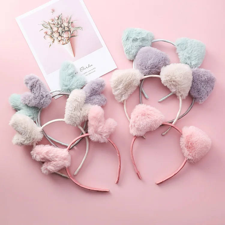 

Korean Cute Girls Plush Headband Cat Ears Hair Band Antler Hairband Hair Accessories Children Headwear Head Band HairBands