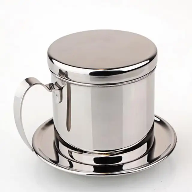 Cheap The Portable Stainless Steel Vietnam Coffee Dripper Filter Coffee Maker High Quality Drip Coffee Filter Pot Filters Tools