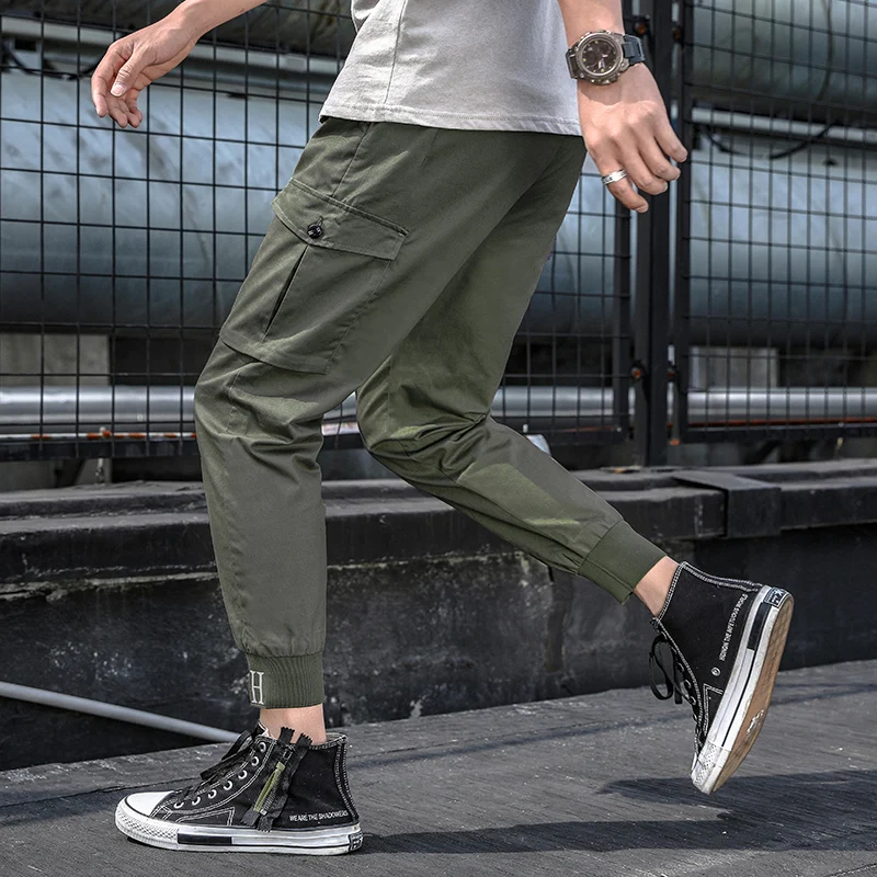 

Cargo Pants Men Multi-Pocket Military Tactical Mens Outwear Streetwear Army Straight Slacks Long Trousers Casual Clothes K195