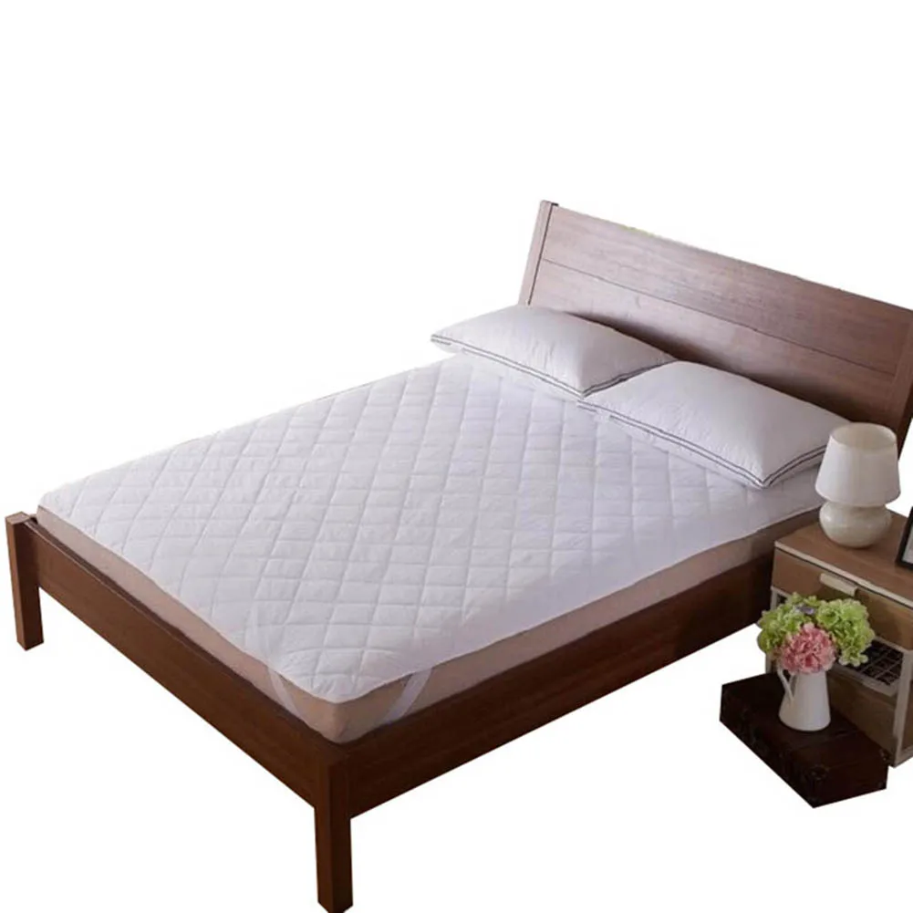  Mattress Pad Cover Protective Fitted Sheet Mattress Cover Stretch up for Home Hotel Store