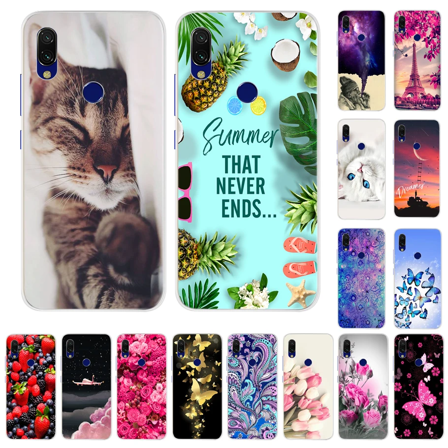 Мягкий защитный чехол для Xiaomi Redmi 7 5 Plus телефона с аниме силиконовый мультяшный