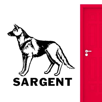 

Personalized German Shepherd Breed Vinyl Decal with Your Dog Name Custom Pets Dog Name Wall Sticker For Bedroom Living Room H140