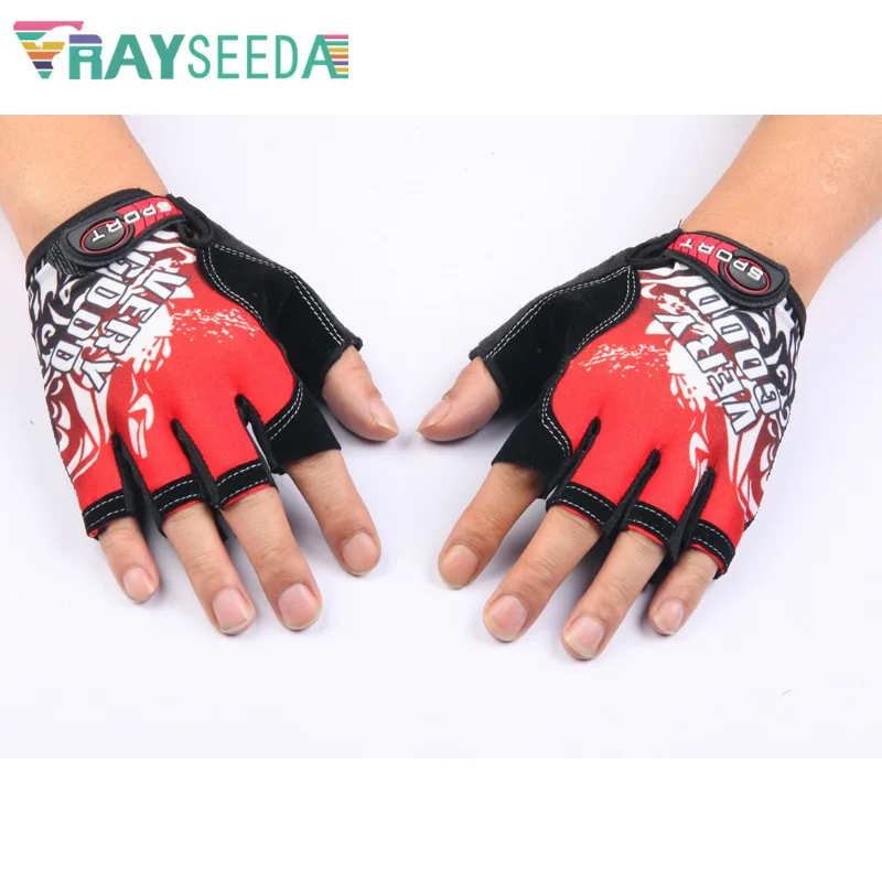 Rayseeda Half Finger Weight Lifting Gym Fitness Sports Gloves Adjustable Cool Summer Running Riding Cycling Gloves For Men Women