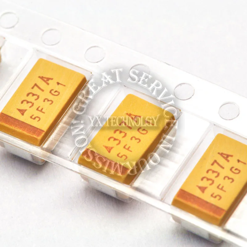 500 шт./пакет 10V 330 мкФ d-типа 7343 10% SMD Танталовый конденсатор с алюминиевой крышкой |