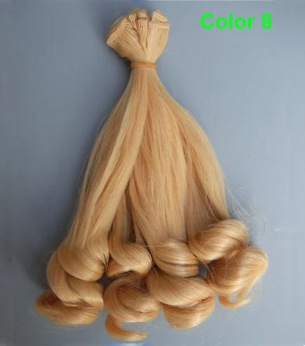 18 см качественные высокотемпературные кукольные парики 1/3 1/4 1/6 BJD SD AD diy кукольные волосы для куклы blyth - Цвет: Color 8