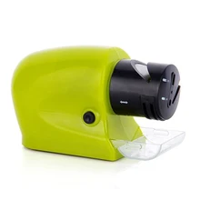 Electric Knife Sharpener, Multi-functional Motorized Knife Blade Sharpener, Home Kitchen Knives Sharpening Tool green