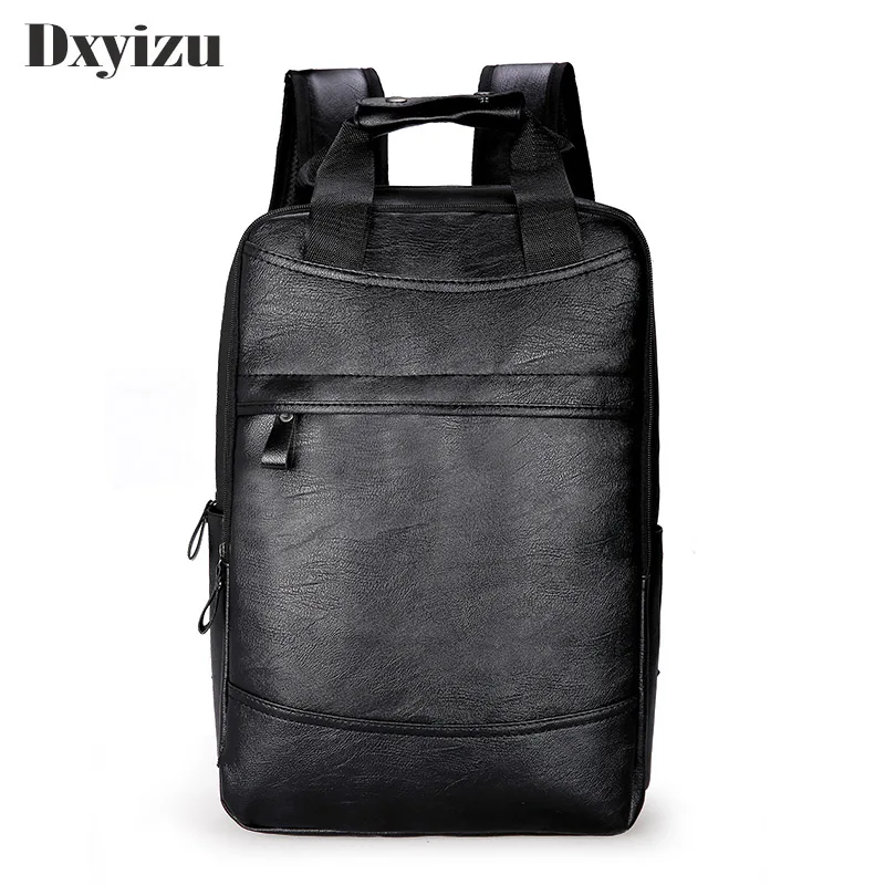 Fashion-Men-s-Laptop-Backpack-Boys-Retro-Bag-Men-Pu-Leather-Backpacks ...