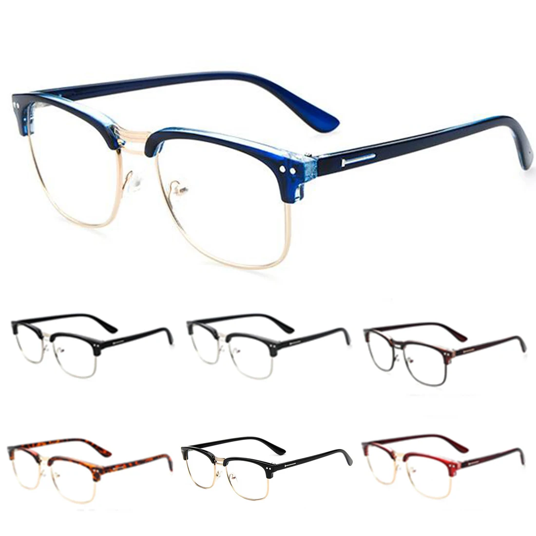 New Style Anti Radiation Goggles Plain Glass Women Men Reading Glass UV