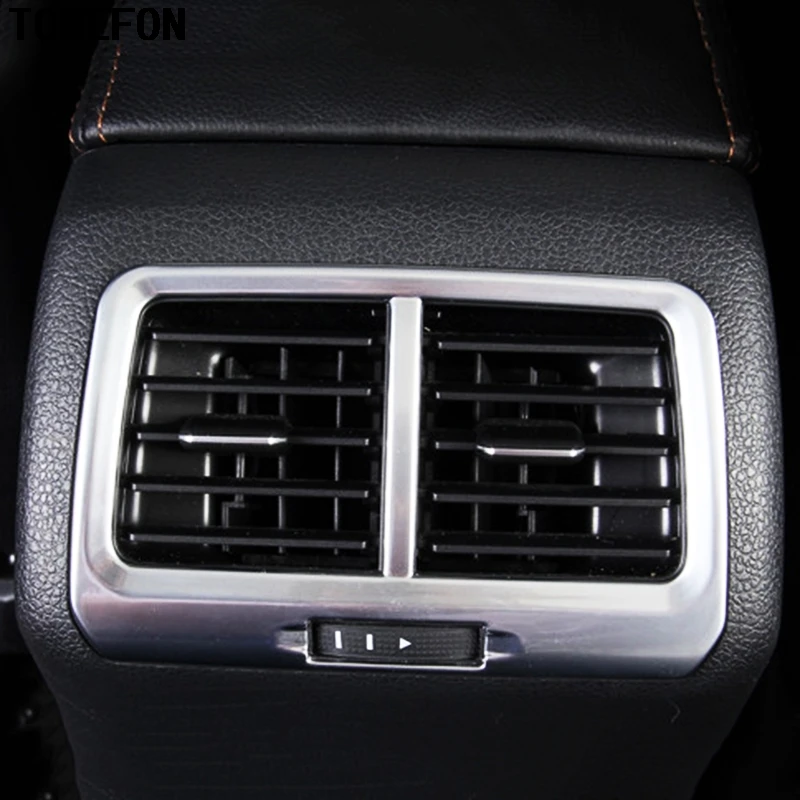 TOMEFON For Volkswagen Golf 7 GOLF7 2013-2017 ABS Chrome Rear Armrest Air Vent Decoration Sequins Box Auto Accessories | Автомобили и