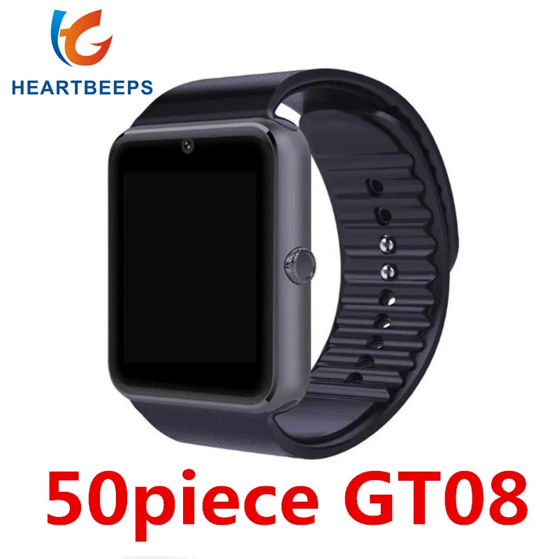 

50 piece GT08 Smart Watch Clock Hours Sync Notifier Support SIM TF Card Camera Connectivity Android Phone Smartwatch