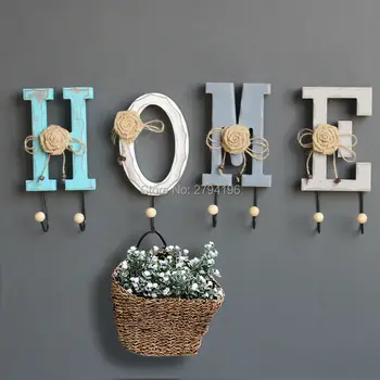 

4pcs/1set Wall Hanging Pendant Decor Gift Home Decoration Merry Wedding Love Wooden Crafts Creative Furnishing Articles