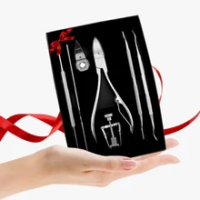 7 шт. набор инструментов для коррекции ногтей из нержавеющей стали, для домашнего использования, корректор пилок для ногтей, средство по уходу за ногами, набор многофункциональных инструментов для дизайна ногтей