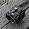 Brazalete de cuero con mjolnir para hombre, de cuero, Vikingo, Lobo, pulsera de pata, 1 Uds. ► Foto 1/5