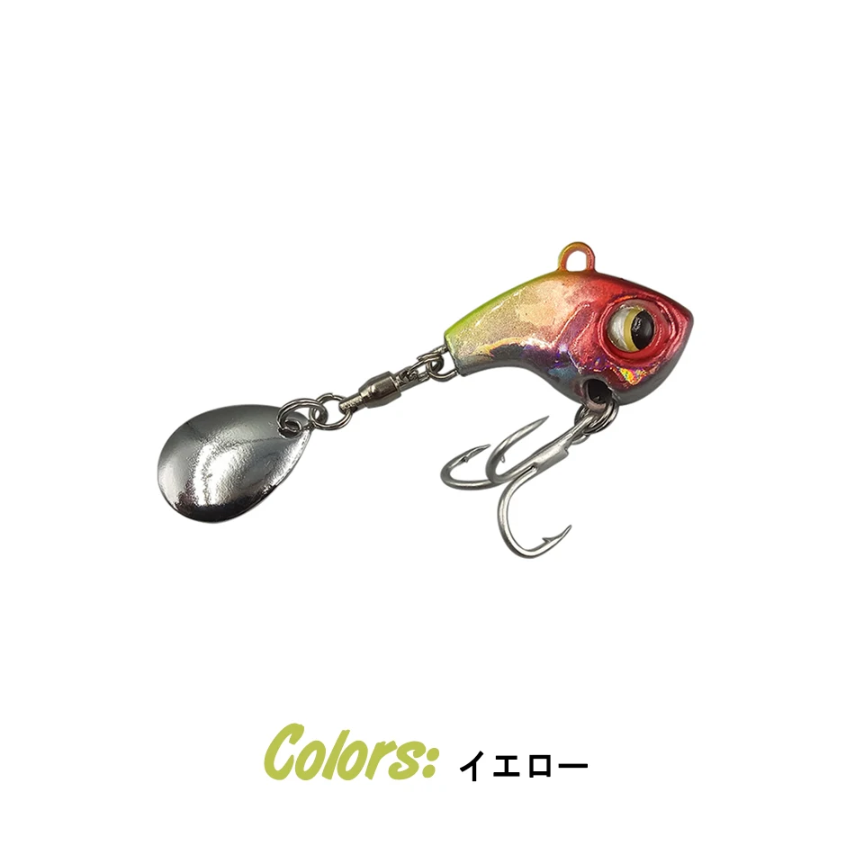 Metal Mini VIB With Spoon Fishing Lure 8g 11g 15g 21g Sinking Lures Rotating Tail Fishing Tackle Crankbait Vibration Spinner - Цвет: 004