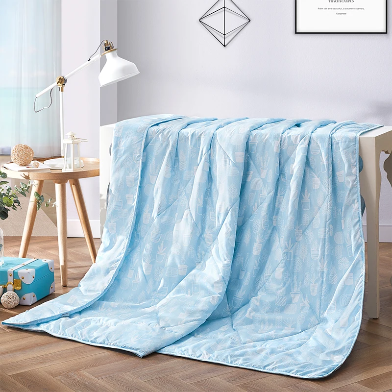 BEYOND Brand Blue Summer Quilt Twin Queen Size Throws Blanket Bedding