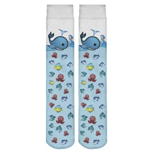 Hot Sale New Harajuku Women Socks Funny 3D Full Print Emoji Fish Ombre Casual Fitness Hosiery