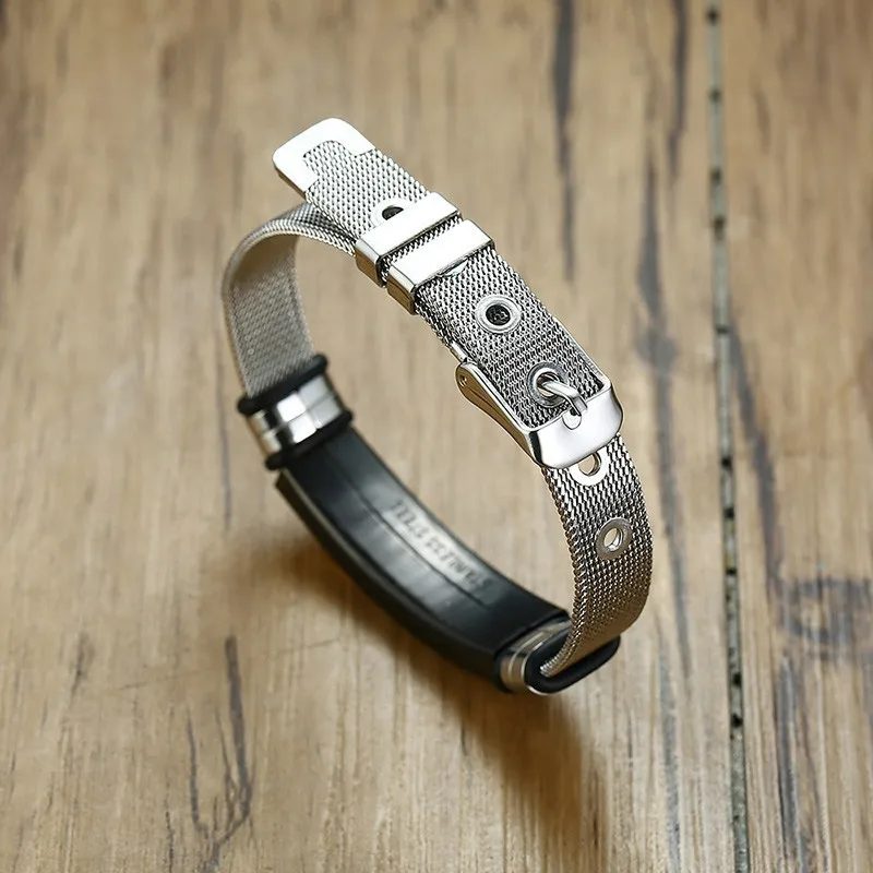 Stainless-Steel-Woven-Mesh-Watch-Brands-Men-Bracelet-Bangle-Adjustable-Boy-Cross-Jewelry (4)