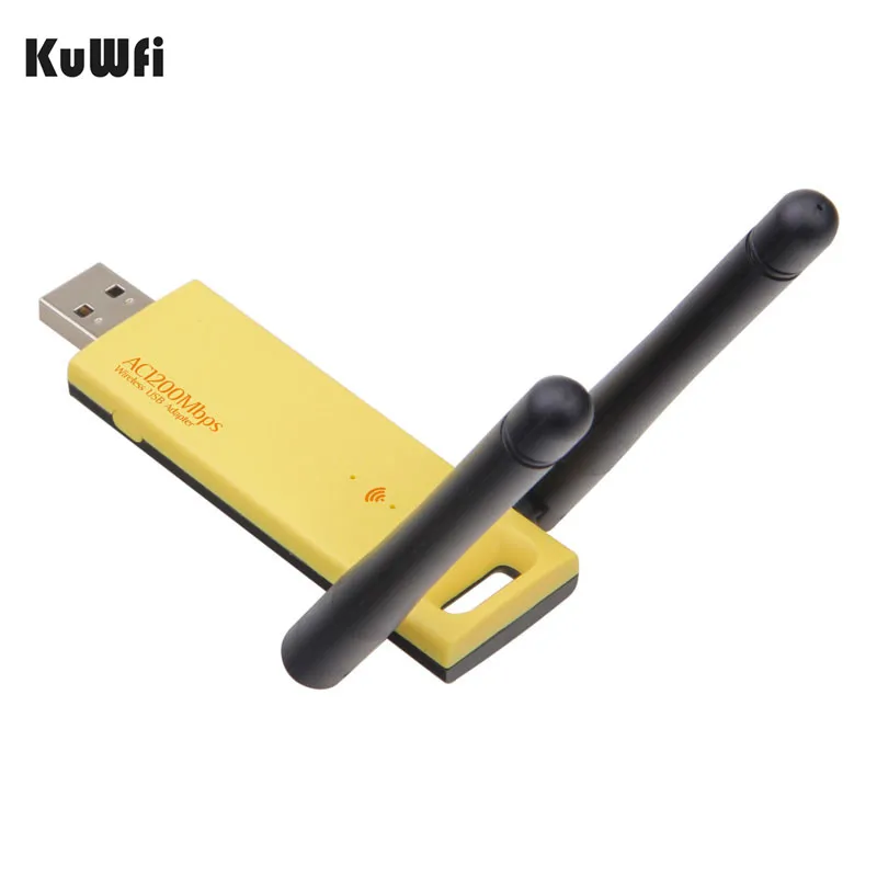 KuWFi беспроводной USB Wifi адаптер 1200 мбит/с двухдиапазонный 2 4G & 5G донгл сетевая карта