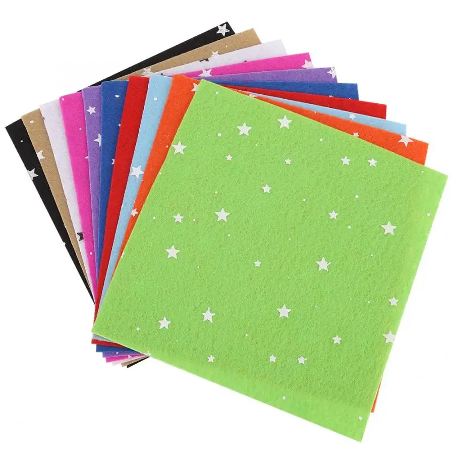 

10Pcs 30x30cm Star Pattern Handcraft Non-woven Fabric Craft Square Sheet DIY Material