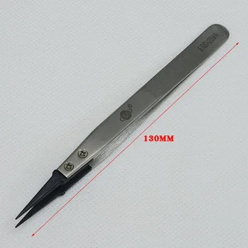 

5PCS ESD-259A tweezers anti-static carbon fiber head ESD anti-static tweezers