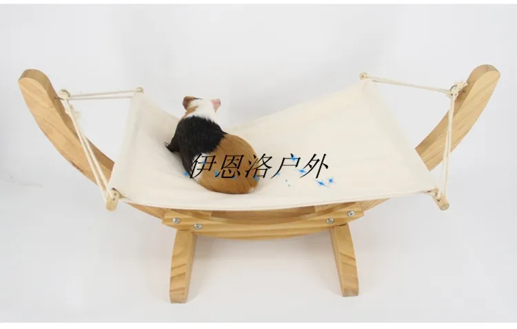 Wooden Cat Beds Pet Hammock Cat Hammock Hanging Nest Dutch Pig Chinchillas Hammock Cat Litter Cat Cradle Cat Bed Swing Kennel