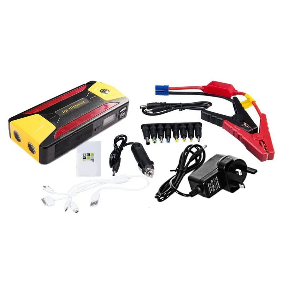 New Mini Portable 82800mAh Pack Car Jump Starter Multifunction Emergency Charger Booster Power Bank Battery 600A UK Plug