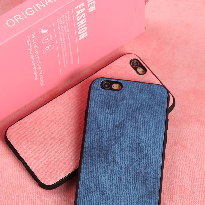 

Phone Cases For iPhone 6 6S 7 8 Plus X Xr XS Cover denim Soft TPU Silicone Case For iPhone X Xs Max Shell