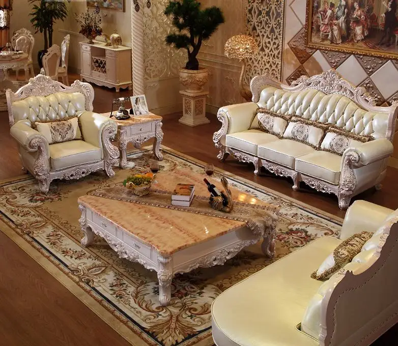 luxury Leather Sofa set for living room furniture muebles de sala divano letto puff asiento casa sillon koltuk takimi
