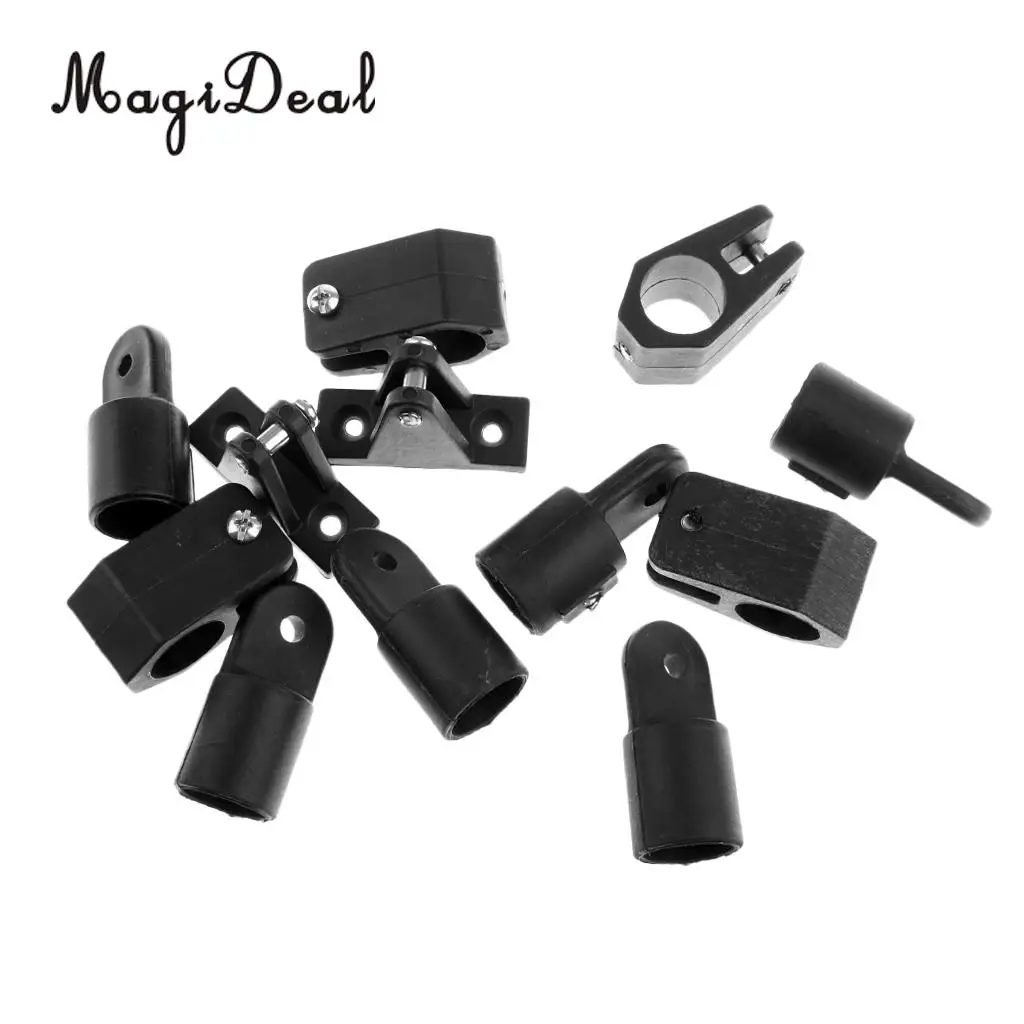 MagiDeal Universal 12Pcs/Set 22mm Boat Bimini Top Nylon Fittings Kits - Eye End+Jaw Slide+Hinge Replacement for Water Sport Acce
