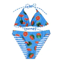 ; Прямая ; комплект из 2 предметов для маленьких девочек; купальный костюм с арбузом; бикини для ванной; комплект одежды; Модный Купальник; S3JUN6