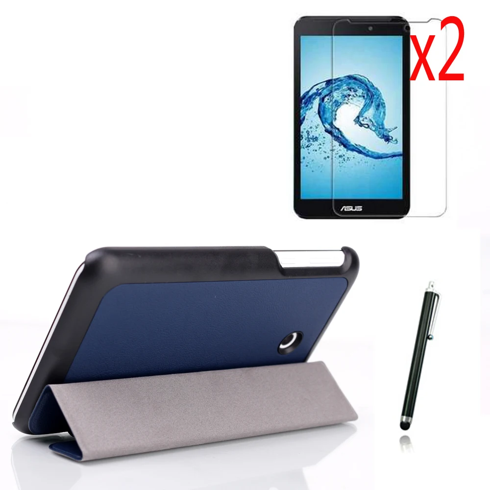 

Ultra Slim Magnetic Folio Stand Leather Case Smart Cover +2x Clear Film +1x Stylus For Asus FonePad 7 FE170CG FE170 K012 K017 7