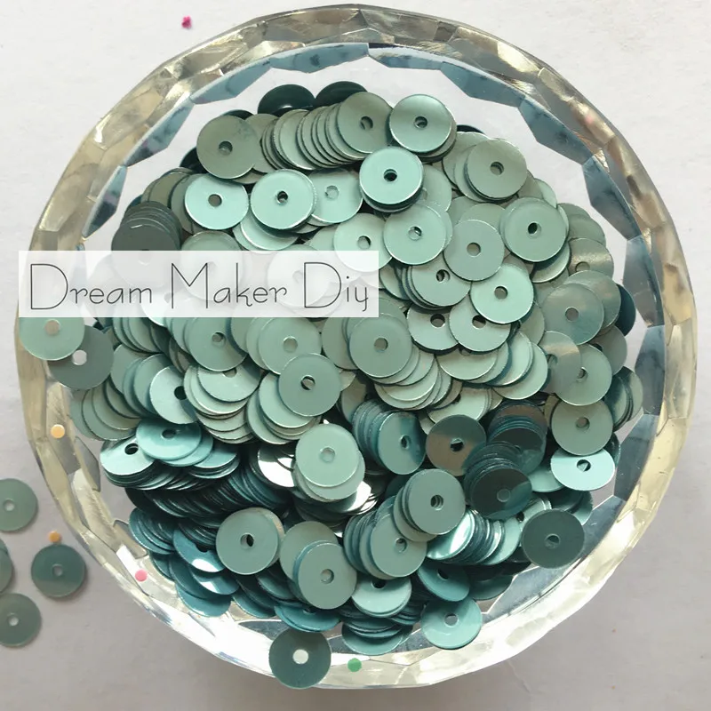 

50g(3500pcs) 6mm Flat Matt Light Blue round loose sequins Paillette sewing Wedding craft for decoration scrapbook Garment sewing