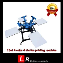 1 Set 4 Color 4 Station Screen Printing Machine Comeswith Base Good Quality T-shirt Printing Machine