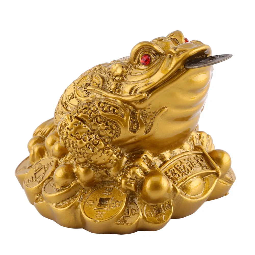 

Chinese Feng Shui Money Fortune Wealth Frog Decor Toad Craft Home Office Decoration Tabletop Ornaments Good Lucky Gift
