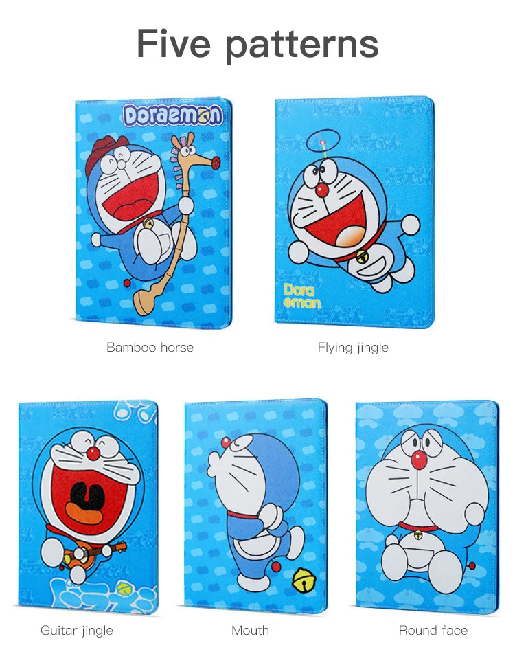 

For tablet iPad Case Cartoon Doraemon Stand Case Auto Sleep Wake Up for apple mini 4 cases cover Cartoon cute Doraemon