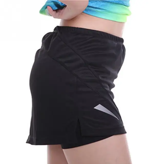 Womens Fitness Holiday Anti Exposure Jogging Button Crop Tops Sports Gym Sport Skirt