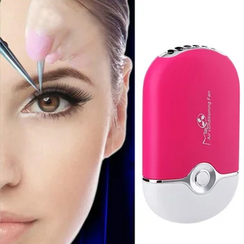 

Dropshipping Eyelash Extension Mini Dryer Blower With Lanyard USB Rechargeable Portable Handheld Electric Fan SMJ