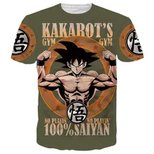 Camiseta manga corta diseño Goku Super Saiyan Gym
