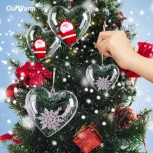 10pcs Christmas Tree Decoration Clear Heart Plastic Ball Open Box Wedding Gift Box Hanging Christmas Tree Ornament New Year 2018 10pcs Christmas Tree Decoration Clear Heart Plastic Ball Open Box Wedding Gift Box Hanging Christmas Tree Ornament New Year 2018