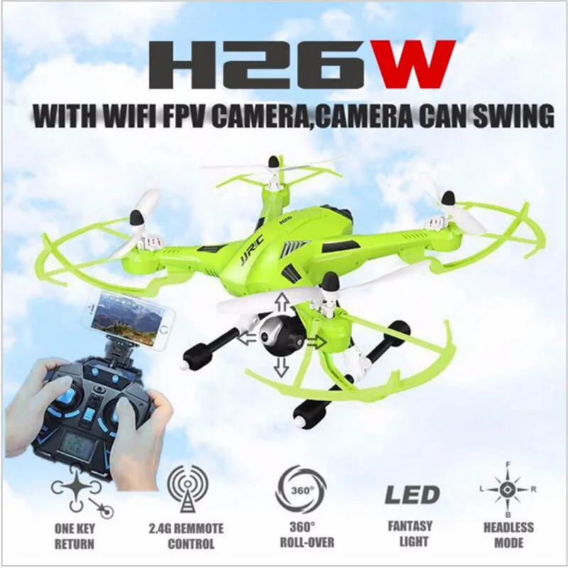 

Hot Sale JJRC H26W WIFI FPV With 720P Camera Headless Mode One Key Return Mode 2 Night Fly RC Quadcopter RTF