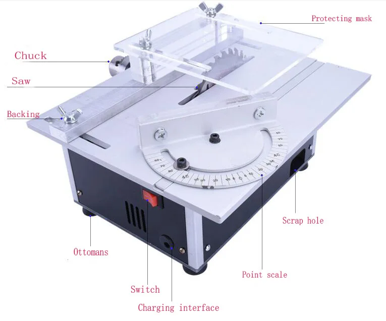 Регулируемая скорость DIY Миниатюрные настольные пилы DIY столярная бензопила маленькая режущая машина модель пилы с функцией полировщика