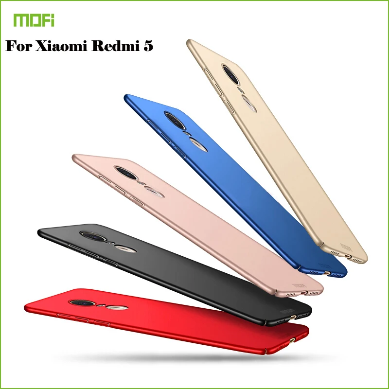 

For Xiaomi Redmi 5 MOFi Case Cover Hard PC Back Cover Xiaomi Redmi 5 Protective Full Cover Frosted Cases