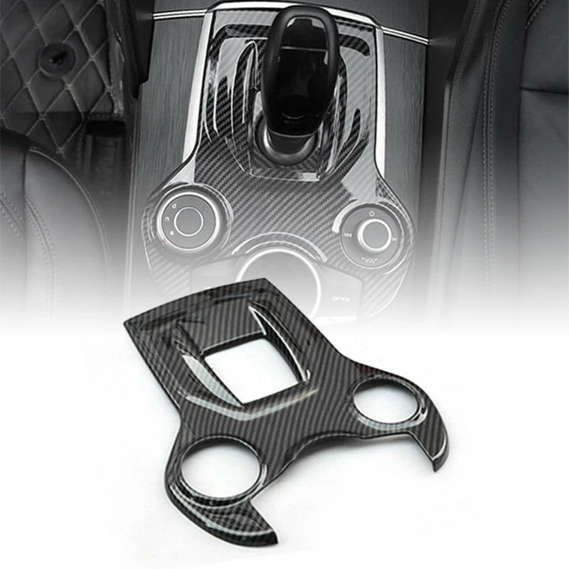 

Carbon Fiber Black Car Decoration Cover High Quality ABS Car Interior Switch Panel Cover Trim Moulding Accessories For Alfa