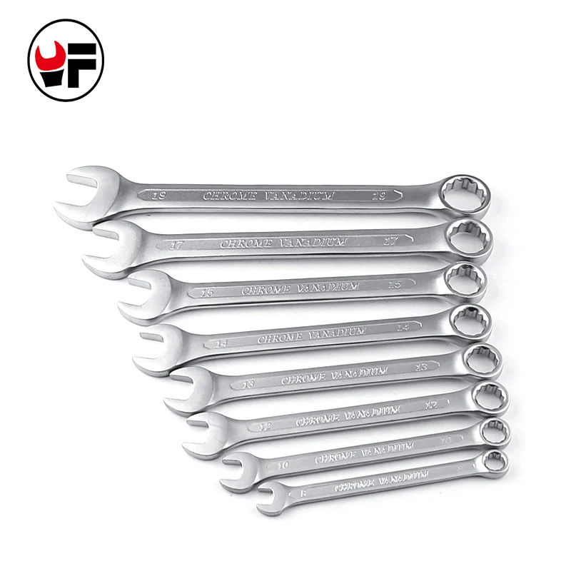 7pcs Chromed Gear Spanner Flexible Head Combination Ratchet Wrench Set