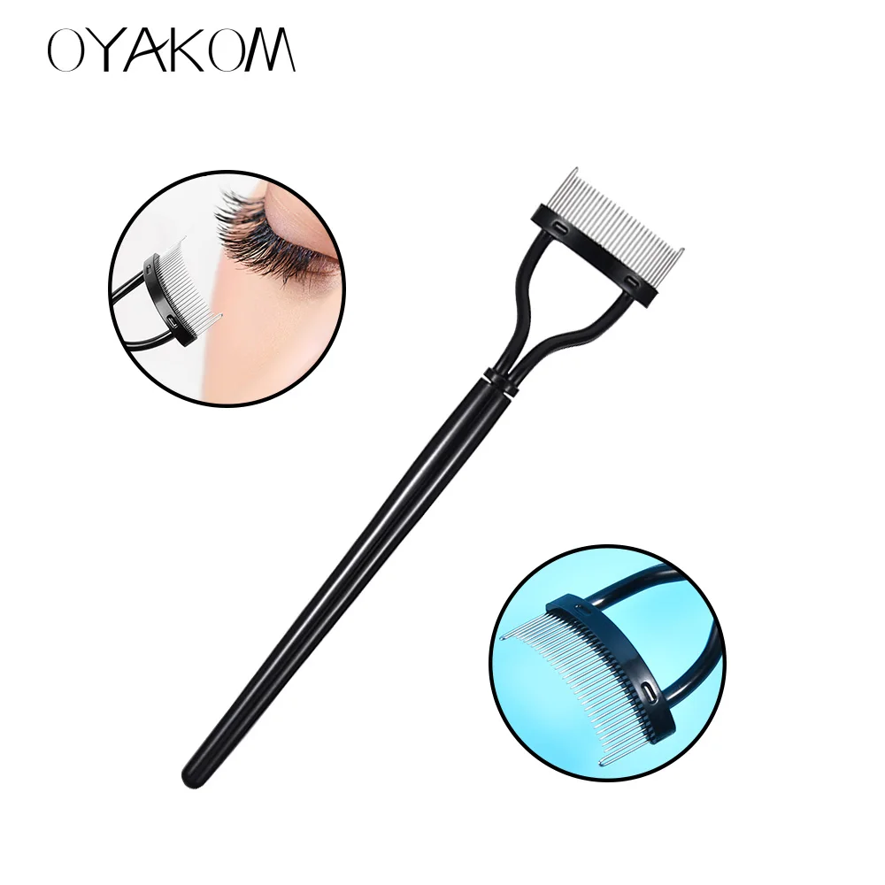 OYAKOM Women Portable Eyelash Comb Eyebrow Brush Lash Separator Lift Curl Beauty Beauty