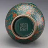 Classic Antique Chinese Porcelain Green Glaze Enamel Jingdezhen Flower Vase For Collections 5
