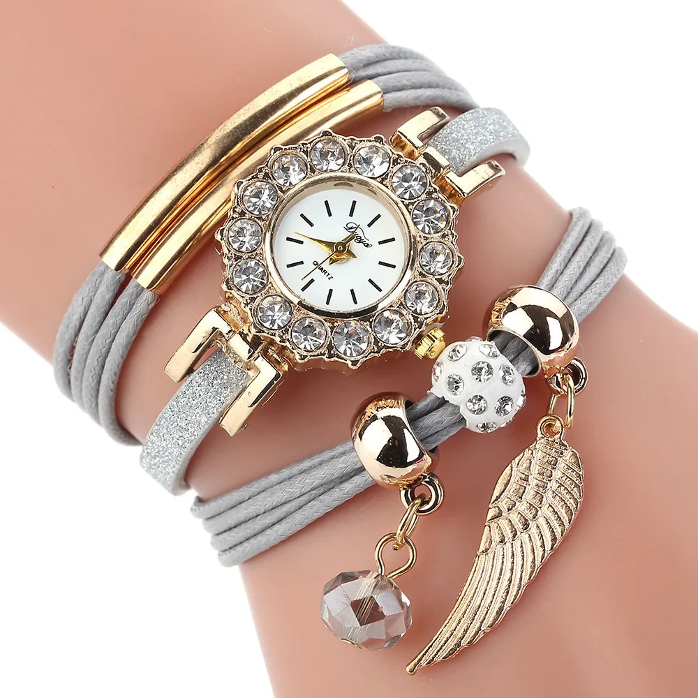 Бренд, новые часы для женщин, Цветок, Популярные кварцевые часы, роскошный браслет, женское платье, подарок, цветок, драгоценный камень, наручные часы# W