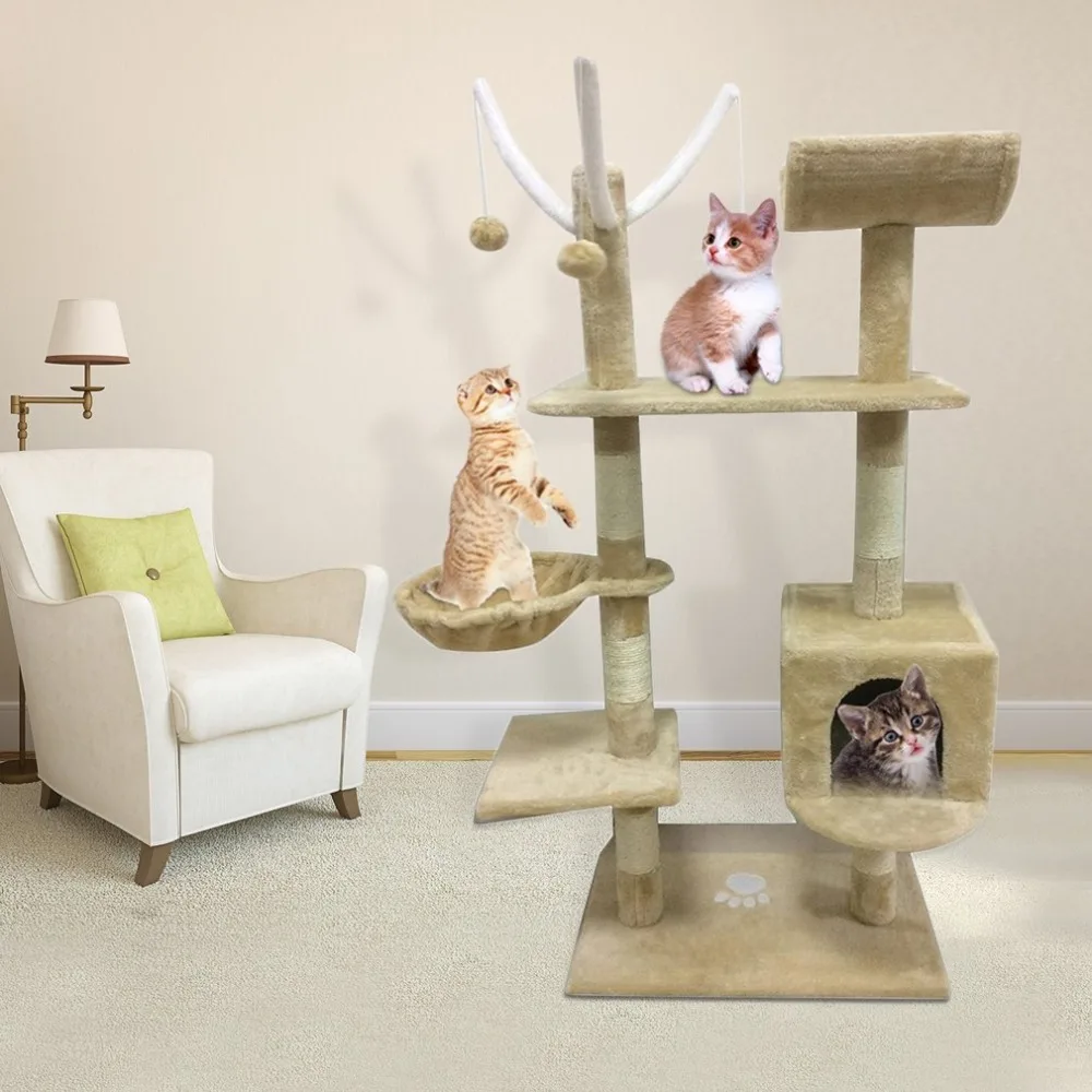

Cat's Tree Tower Condo Scratcher Home Furniture Pets House Hammock Furniture Pets House Hammock Cat's Tree Tower